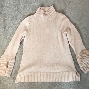 Ann Taylor Mock Neck Sweater with Bell Sleeves